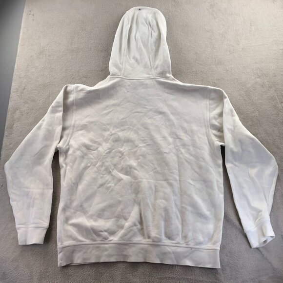Nike Mens Hoodie Sweatshirt Large Pullover Athletic Football White Embroidered - Picture 11 of 11
